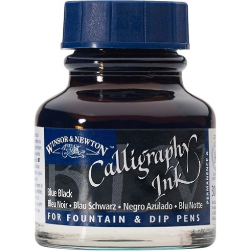 W&N CALLIGRAPHIC INK 30 ML - BLUE BLACK