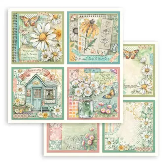STAMPERIA DAISY ART CARD 30.5/30.5CM - SBB1130
