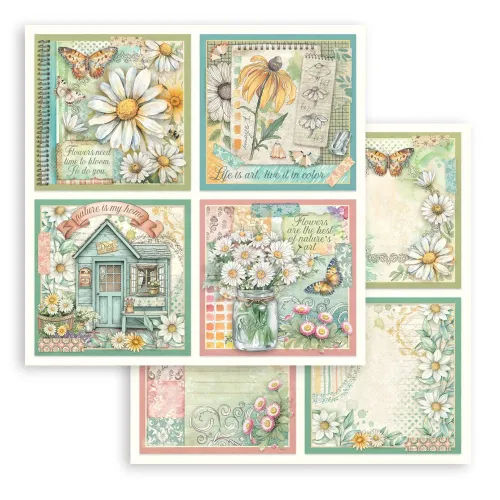 STAMPERIA DAISY ART CARD 30.5/30.5CM - SBB1130