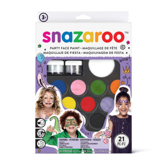 SNAZAROO FACE PAINTING KIT 21 PIECES - PARTY