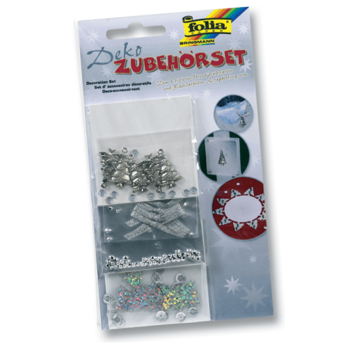 FOLIA MATERIALS FOR DECORATION SILVER CHRISTMAS