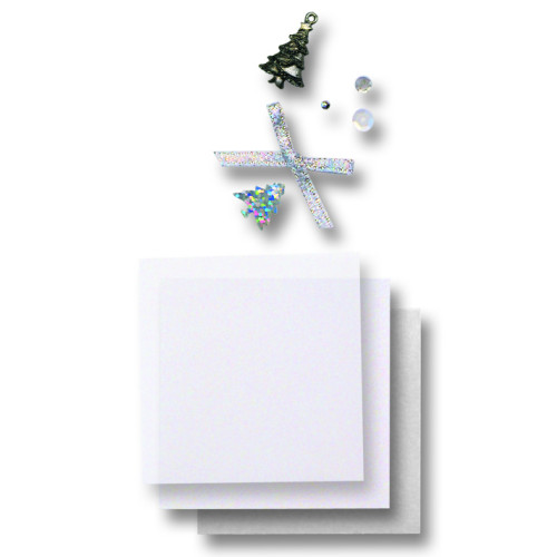 FOLIA MATERIALS FOR DECORATION SILVER CHRISTMAS