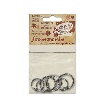 STAMPERIA SILVER RINGS FOR ALBUMS 3 + 3 - 3 CM; 2.5 CM