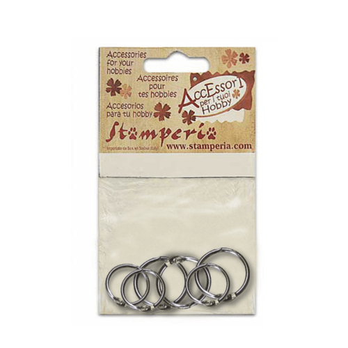 STAMPERIA СРЕБРИСТИ РИНГОВЕ ЗА АЛБУМИ 3 + 3 - 3 СМ; 2.5 СМ