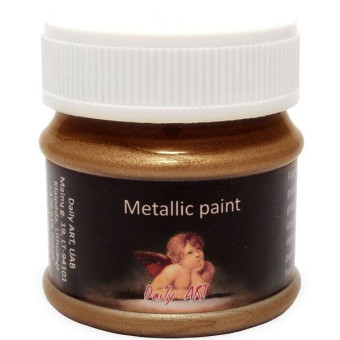 DAILY ART ACRYLIC PAINT METALLIC 50 ML - DARK GOLD