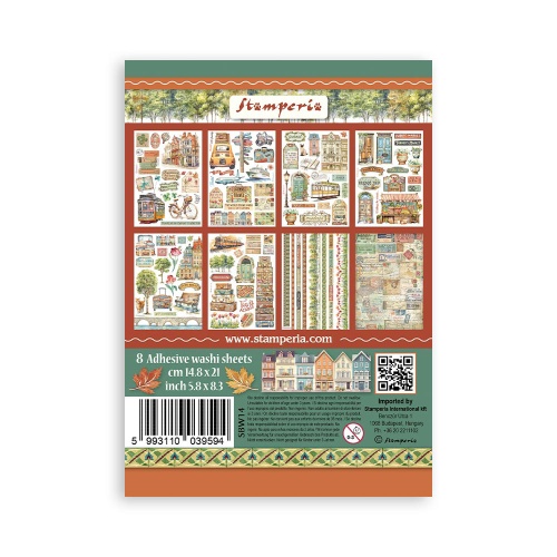STAMPERIA ART OF TRAVELLING WASHI PAD 8 ЛИСТА A5 - SBW14