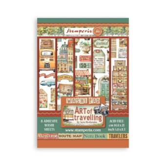 STAMPERIA ART OF TRAVELLING WASHI PAD 8 ЛИСТА A5 - SBW14