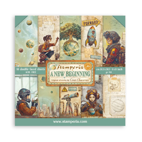 STAMPERIA A NEW BEGINNING БЛОКЧЕ ХАРТИЯ 20,3/20,3 СМ-SBBS140