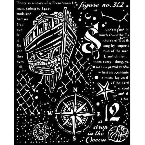 STAMPERIA SONGS OF THE SEA STENCIL 20 X 25 CM - KSTD145