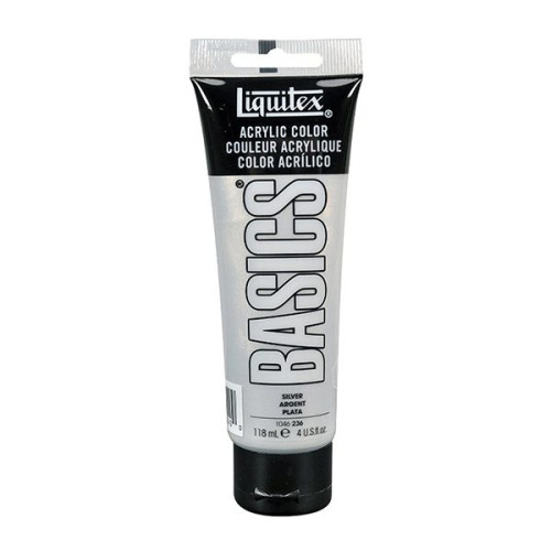 LIQUITEX АКРИЛНА БОЯ BASICS 118 МЛ-СРЕБЪРНА 1046236
