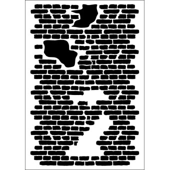 DAILY ART УНИВЕРСАЛЕН ШАБЛОН А5 SHABBY BRICK WALL DA17ST0179
