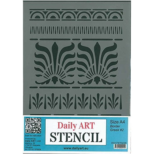DAILY ART UNIVERSAL TEMPLATE A4 BORDER GREEK #2 DA17ST0238