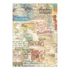 STAMPERIA ART OF TRAVELLING JUNK JOURNAL 8 КАРТИЧКИ 4 СТИКЕРА И 4 ИЗРЕЗКИ - SBJK18