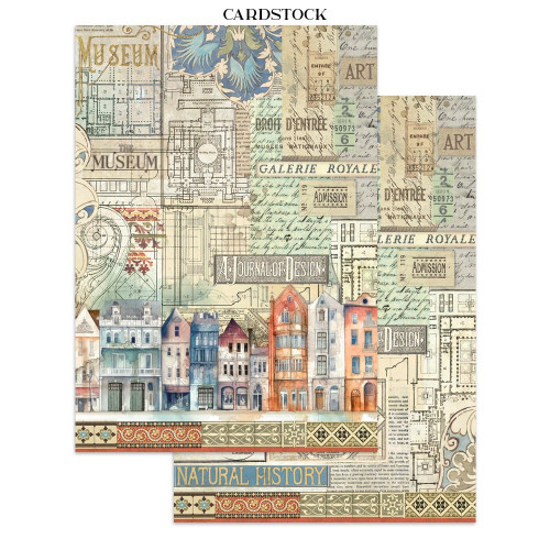 STAMPERIA ART OF TRAVELLING JUNK JOURNAL 8 КАРТИЧКИ 4 СТИКЕРА И 4 ИЗРЕЗКИ - SBJK18