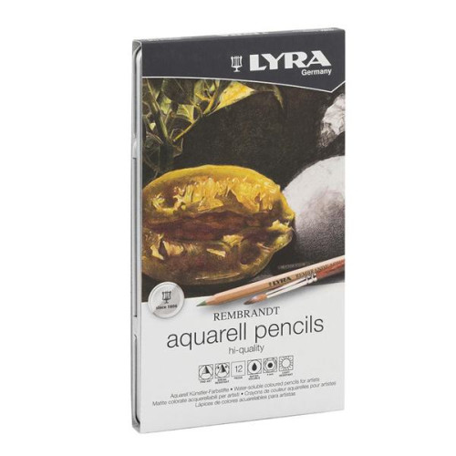 LYRA REMBRANDT АКВАРЕЛНИ МОЛИВИ КОМПЛЕКТ МЕТАЛНА КУТИЯ 12 ЦВ