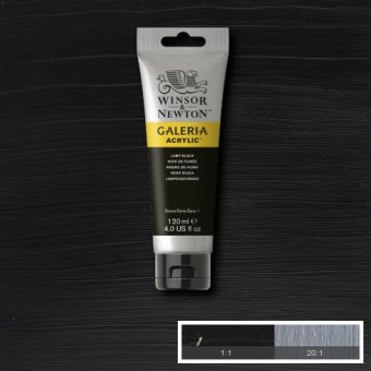W&N АКРИЛНА БОЯ GALERIA 120МЛ - ЛАМПЕНА ЧЕРНА 2131337