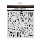 STAMPERIA CLASSIC CHRISTMAS ШАБЛОН CHRISTMAS VILLAGE 20 Х 25 СМ - KSTD217