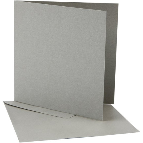 CREATIV CARD WITH ENVELOPE 12.5/12.5 CM. 230 G - SILVER