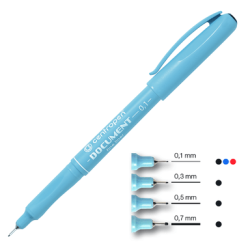 CENTROPEN ТЪНКОПИСЕЦ 0,1 ММ. - СИН 2631