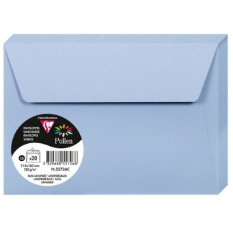 CLAIREFONTAINE PLIQUE 114/162 MM.- LAVENDER BLUE