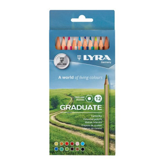 LYRA GRADUATE COLORED PENCILS SET 12 PCS.