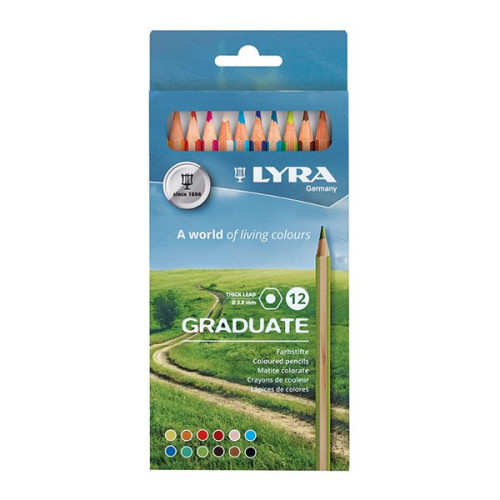 LYRA GRADUATE COLORED PENCILS SET 12 PCS.