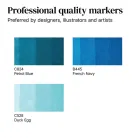 W&N PROMARKER SET 3 COLORS BLUE TONES