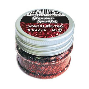 STAMPERIA GLAMOUR SPARKLES 40ГР. - RED K3GGS14