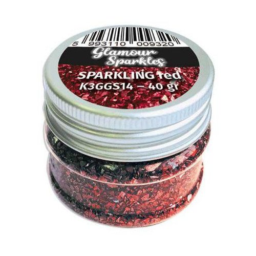 STAMPERIA GLAMOUR SPARKLES 40ГР. - RED K3GGS14