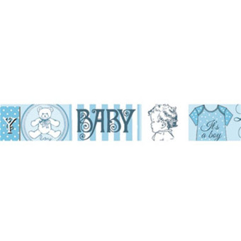 STAMPERIA DECO TAPE 2 X 10 M - BABY BLUE SBA221