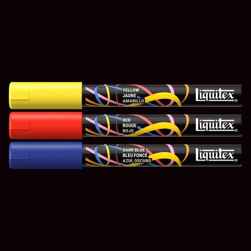 LIQUITEX АКРИЛНИ МАРКЕРИ КОМПЛЕКТ 3X2MM - PRIMARY