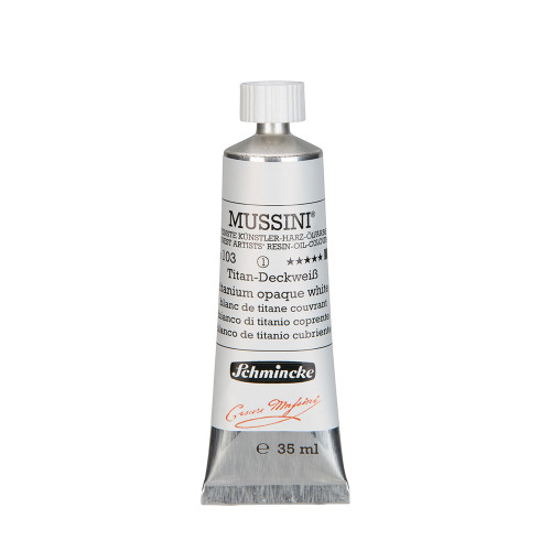 SCHMINCKE OIL PAINT 35 ML MUSSINI TITANIUM OPAQUE WHITE