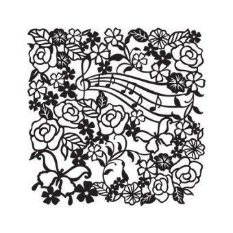 VIVA DECOR УНИВЕРСАЛЕН ШАБЛОН 30,5 Х 30,5 СМ - FLOWERS+MUSIC