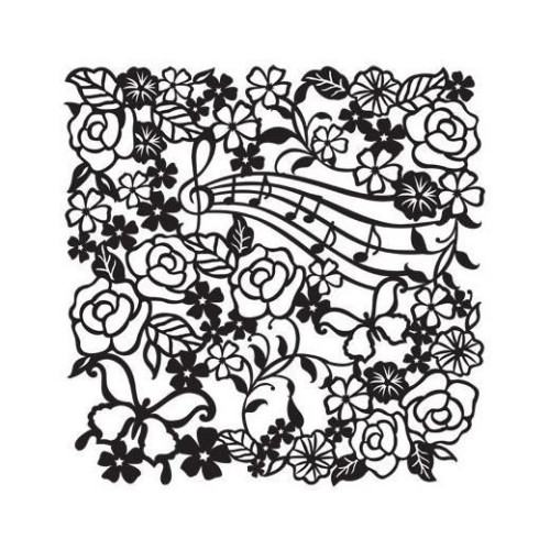 VIVA DECOR УНИВЕРСАЛЕН ШАБЛОН 30,5 Х 30,5 СМ - FLOWERS+MUSIC