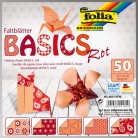 FOLIA ХАРТИЯ ЗА ОРИГАМИ ЧЕРВЕНА 15/15 СМ 80 ГР 50 ЛИСТА
