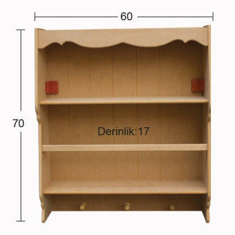 NEWART MDF SHELF FOR DECORATION 60/17/70CM - IB 17