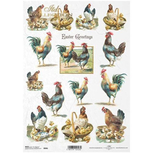 ITD COLLECTION DECOUPAGE RICE PAPER A4 - R0846