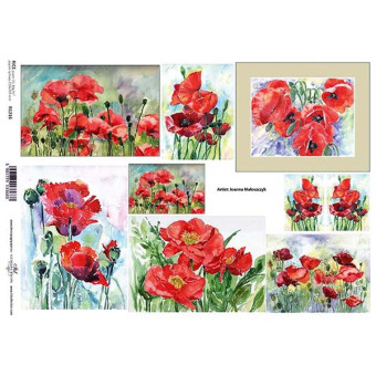 ITD COLLECTION DECOUPAGE RICE PAPER A4 - R1216