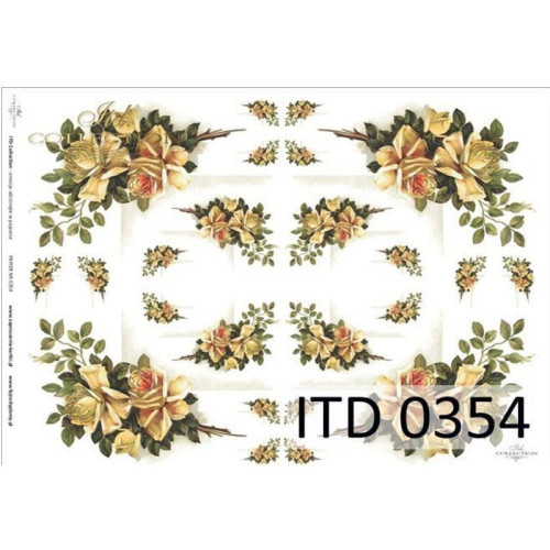 ITD COLLECTION ДЕКУПАЖНА ОРИЗОВА ХАРТИЯ А3 - D0354