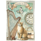 STAMPERIA SYMPHONY DECOUPAGE PAPER 8PCS A6 DFSA6X07