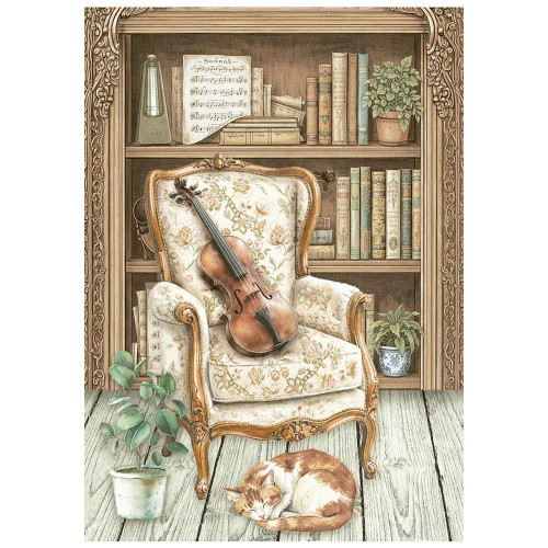 STAMPERIA SYMPHONY DECOUPAGE PAPER 8PCS A6 DFSA6X07