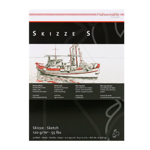 HAHNEMUHLE СКИЦНИК SKIZZE S 120 GSM, 14.8/21 CM, A5, 50 Л