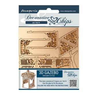 STAMPERIA ELEMENTS FROM CARDSTOCK 14/14CM SCB63