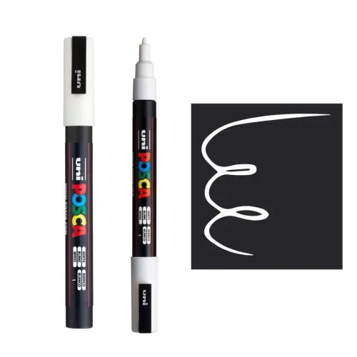 POSCA АКРИЛЕН МАРКЕР PC-3M, 0.9-1.3 MM - WHITE