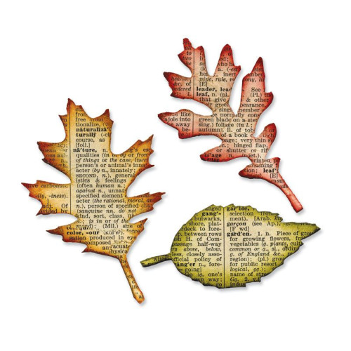 SIZZIX BIGZ ЩАНЦИ ЗА ИЗРЯЗВАНЕ - TATTERED LEAVES