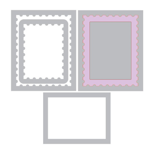 SIZZIX FRAMELITS ЩАНЦИ ЗА ИЗРЯЗВАНЕ - POSTAGE STAMPS
