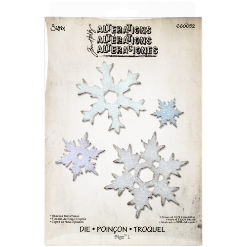 SIZZIX BIGZ ЩАНЦИ ЗА ИЗРЯЗВАНЕ - STACKED SNOWFLAKES
