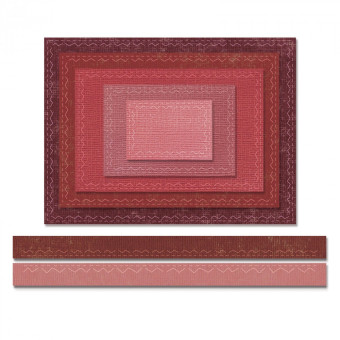 SIZZIX THINLITS ЩАНЦИ ЗА ИЗРЯЗВАНЕ - STITCHED RECTANGLES