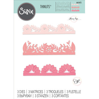 SIZZIX THINLITS DIES - BOLD FLORAL EDGES