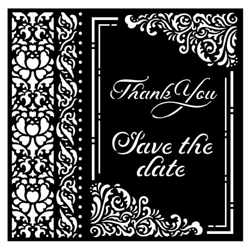 STAMPERIA MEDIA STENCIL - TEMPLATE 18 X 18 CM - KSTDQ67